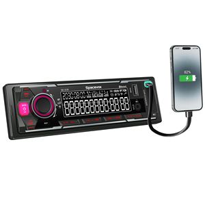 Estéreo para Auto de Un Solo DIN, <span class=keywords><strong>Radio</strong></span> para Auto <span class=keywords><strong>Kenwood</strong></span>, Reproductor MP3 con Bluetooth 7388, Subwoofer, Cable de Carga Rápida Retráctil, USB C Tipo C de 120W - Product Image 6
