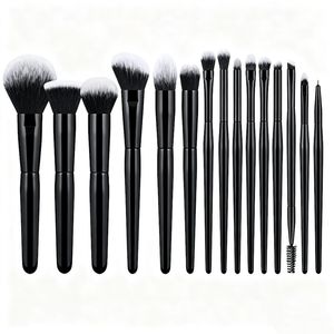 DAHUI, 14 Uds., juego de brochas, base de maquillaje, rubor, sombra de ojos, delineador de ojos, Kit de brochas cosméticas, brochas de pelo sintético - Product Image 1