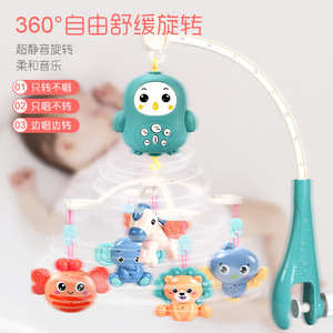 Caja de música para recién nacidos con diseño de pájaro, móvil giratorio para cuna con control remoto inteligente, sonajero de educación temprana y campana de cama para calmar al bebé - Product Image 3