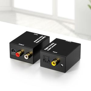 Bộ chuyển đổi tín hiệu quang học đồng trục Toslink sang âm thanh tương tự Bộ chia âm thanh & bộ chuyển đổi - Product Image 2