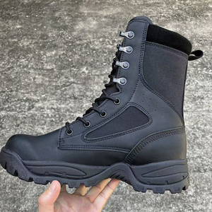 DSF61 Men Black Leather Tactical <b>Boots</b> Waterproof All Seasons Outdoor <b>Hiking</b> Duty <b>Boots</b> Wholesale - Product Image 1