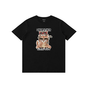 T-shirt casual da uomo e donna a maniche corte in cotone pesante girocollo antibatterico, modello padre e figlio, per il commercio estero 775 - Product Image 5