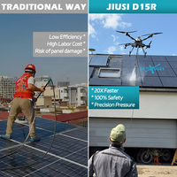 Drone de nettoyage haute pression JIUSI D15R avec double caméra, portée de 15 km, nettoyage des façades de bâtiments et des toits, télécommande, technologie RTK, 20 Mpa
