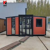 Maison Conteneur Extensible de Luxe de 40 Pieds Villa Modulaire Préfabriquée 3 Chambres 2 Salles de Bain Cuisine Maison Mobile sur Roues