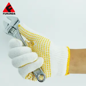 Chinese Supplier Pvc Safety Gloves Pvc Dotted White Cotton Gloves Hand Gloves For Construction Work