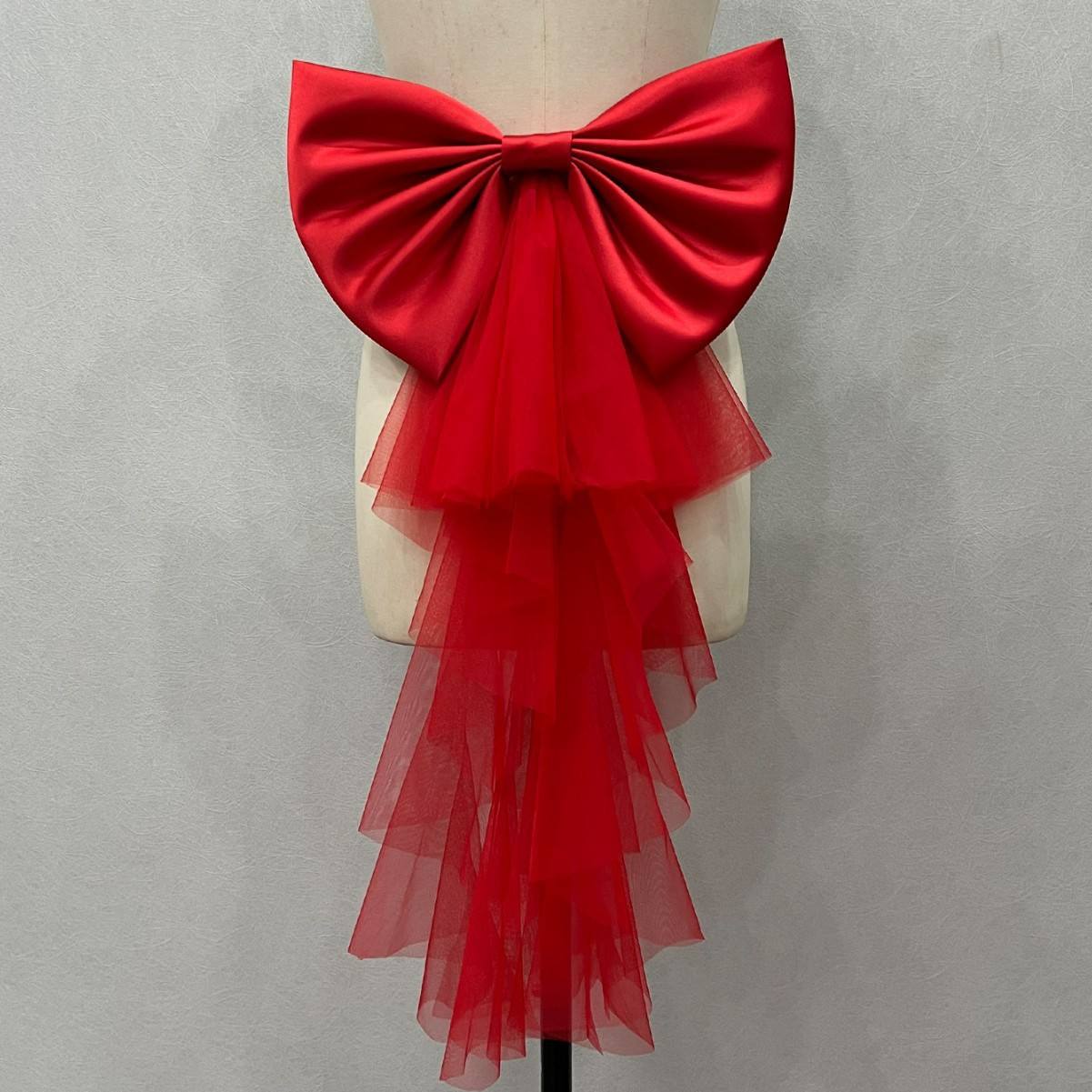 Elegant Women's Satin Bridal Bow Belt Big Knots Wedding Dress