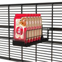 Poussoir de présentation OEM pour biscuits, à fixation par crochet, largeur réglable, pour boissons, pour rayonnages de présentation et gondoles