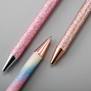 Bolígrafos Retráctil Metal fansy pluma rosa de tinta negro brillo de oro rosa haga clic en Personalizado lindo bolígrafos con logo para la escuela <span class=keywords><strong>boligraf</strong></span> - Product Image 6