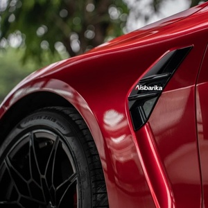 High Gloss Liquid Ruby <strong>Red</strong> <strong>Vinyl</strong> Wrap Color Change Film PET Car Wrap Film Waterproof Durable Car Sticker Removable Car Films - Product Image 5