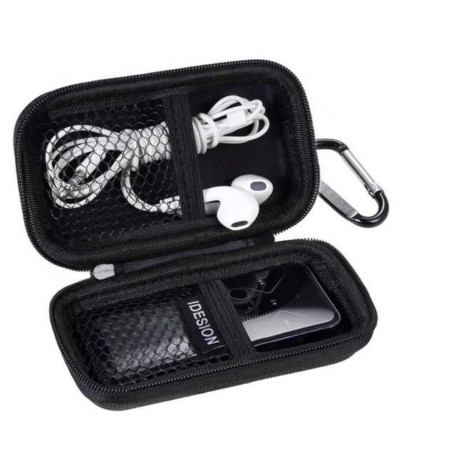 Custom Logo Eva Hard Tech Small Bag Usb Cable Earbud Earphone Electronics Storage Travel Organizer Pouch Case