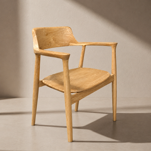 Chaise de salon ergonomique en teck de style mid-century, faite à la main - Robuste et élégante pour la maison, l'appartement, l'hôtel et l'extérieur - Product Image 3