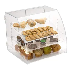 Acryl Bäckerei und Gebäck Display Fall mit Abnehmbare Regale