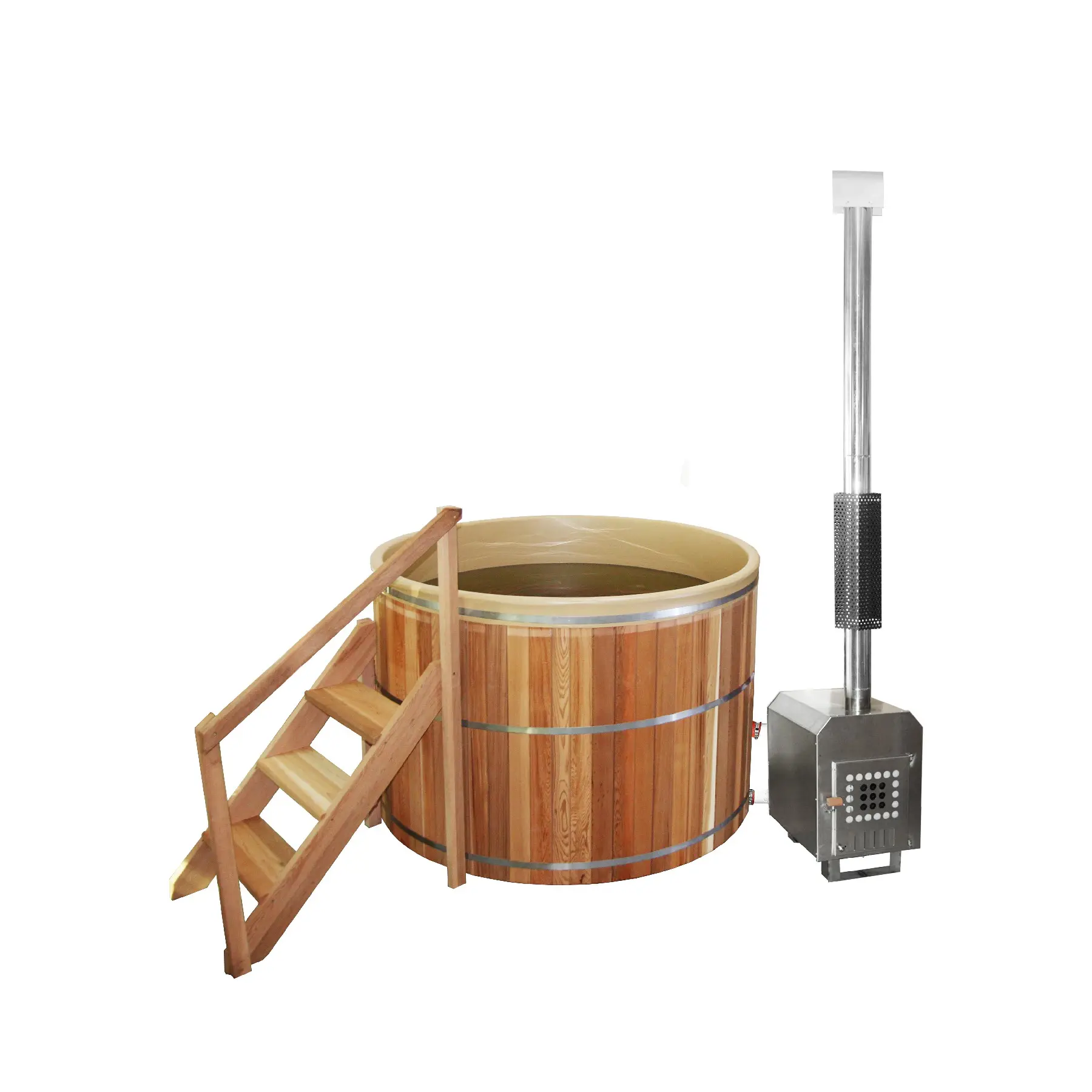 Fabbrica all'ingrosso vasca idromassaggio all'aperto vasca idromassaggio per la vendita a buon mercato prezzo cotto a legna stufa a tubo caldo