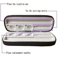 Boîte vide pour stylo injecteur avec doublure en peluche, antichoc, résistante aux rayures, étanche, boîte de rangement portable pour stylo, vente directe d'usine