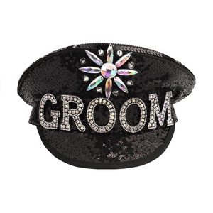 Gelin damat çift şapka payet kaptan kap nişan düğün için - Product Image 1