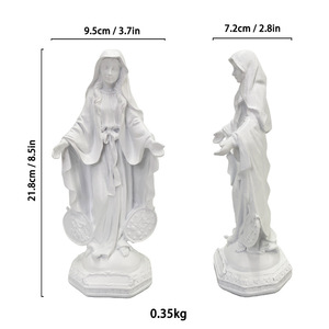 Statue de la Vierge Marie en résine, 3 couleurs : blanc, ivoire, or, figurine catholique pour la décoration de l'autel à la maison et cadeaux religieux <span class=keywords><strong>chr</strong></span>étiens - Product Image 5