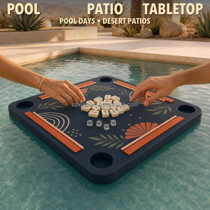 Mesa <span class=keywords><strong>de</strong></span> Mahjong Flotante Desert Bloom, Tapete <span class=keywords><strong>de</strong></span> Espuma EVA, Alfombrilla Multijuego para Mahjong Americano, <span class=keywords><strong>Rummy</strong></span> y <span class=keywords><strong>Cartas</strong></span> Impermeables - Product Image 5