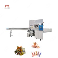 Emballage de type à flux automatique Madeleines Gâteaux Emballage Bonbons durs Machine de conditionnement horizontale