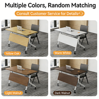 Bureau pliant en bois moderne et minimaliste avec design modulaire, durable et pliable pour les salles de réunion et l'utilisation à domicile/au bureau