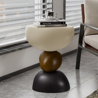 Table basse moderne de style scandinave crème verre marbre matériel panneau de bois Table d'appoint salon ornement coin canapé décor
