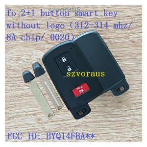 Bán Buôn Từ Xa Vỏ Chìa Khóa Tự Động Chìa Khóa Xe Trường Hợp Thay Thế Tăng Cường Phiên Bản T-Oyota 2 + 1 Nút Chìa Khóa Từ Xa Trống Không Có Logo - Product Image 2