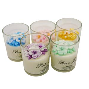 Bougie artisanale à combustion longue en cire de soja, parfumée aux fleurs/plantes, pour les anniversaires - Pot en verre sans fumée - Product Image 2
