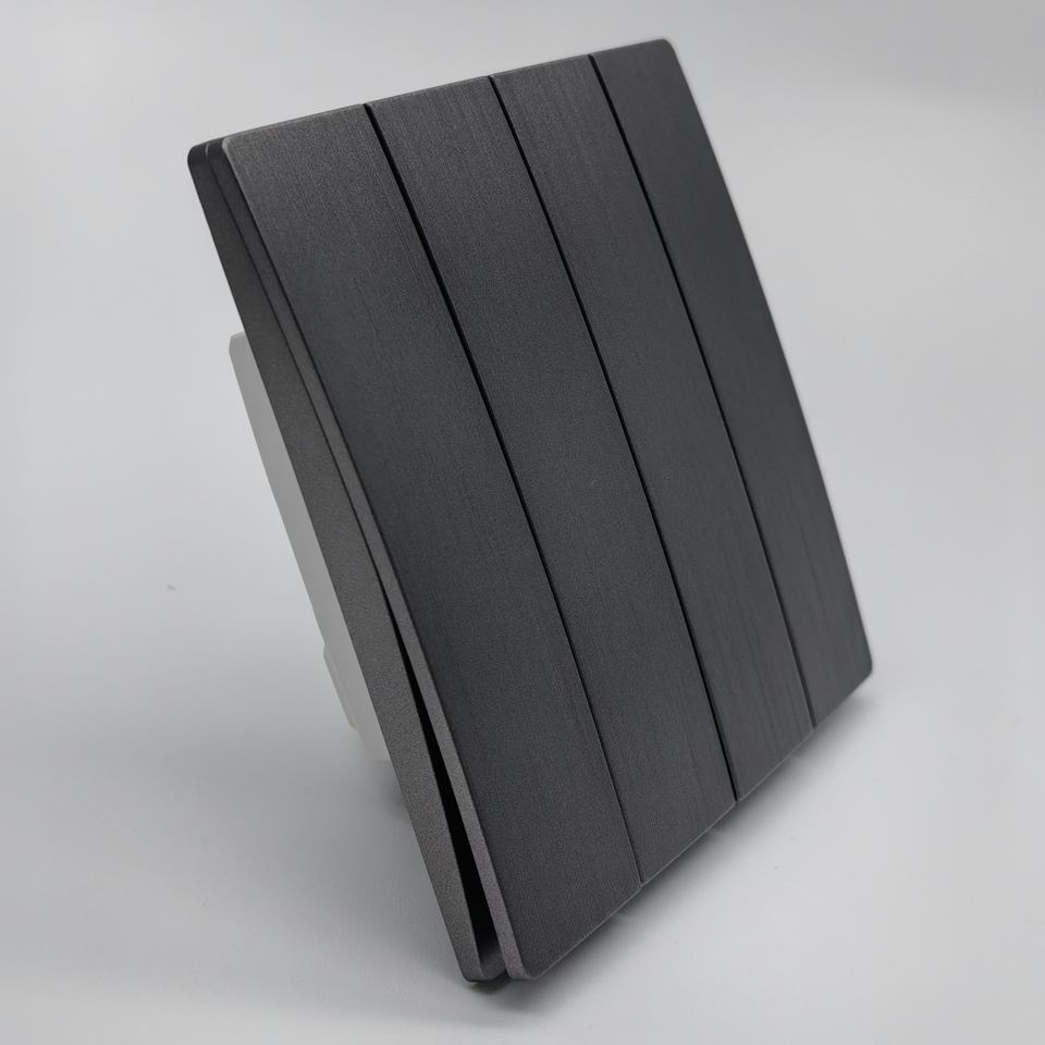 VNX High Quality BS Standard PC Material 4 Gang Light Control on off Switch Push Button Wall Switch