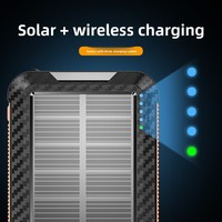 Batterie Externe Solaire Sans Fil 10000mA 10W pour Extérieur, Modèle Universel ZL805, avec Sangle de Transport et Protection Triple