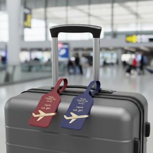 New Style Cruise Luggage Holder Pu Suitcase <b>Id</b> Set Beautiful Leather Baggage <b>Tag</b> With Loop for Gifts - Product Image 6