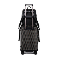 Valise de voyage de luxe en PVC imprimé avec logo personnalisé pour ordinateur portable 15'' et bagage à main 20''