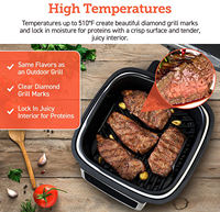 Anbolife OEM ODM Freidora de Aire Digital de Doble Calentamiento, Freidora de Aire de Doble Capa Multifunción Sin Aceite con Ventana de Visualización No Tóxica
