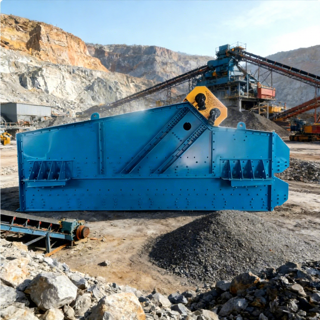 Linear/Circular Type Ore Screening Industrial Vibrating Screen Machine with Two Vibration Motor High Efficiency 300t/h Capacity
