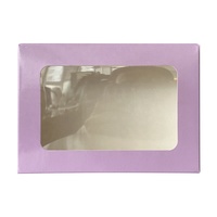 Boîte à pâtisserie violette personnalisée avec fenêtre transparente, emballage alimentaire de qualité supérieure pour gâteau, tarte, biscuit, beignet, dessert, boîte en papier
