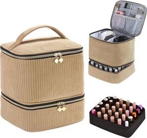 Bolsa Organizadora de Esmalte de Uñas con Muestra Gratis, Estuche Organizador de Esmalte de Uñas para Viaje, Capacidad para 30 Botellas con Doble Capa - Product Image 3