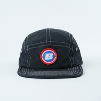 Casquette de camping non structurée à 5 panneaux, taille personnalisée et logo personnalisé, visière plate, tissu en nylon, casquettes de sport unisexes