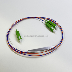 Divisor de Fibra Óptica PLC SC APC 1x2 Premium, Mini Tubo de Acero, Divisor Monomodo para FTTH CATV - Product Image 1