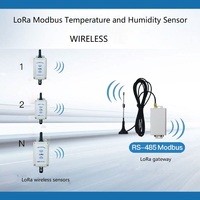 Capteur de température et d'humidité LoRa Modbus, enregistreur de données sans fil, connexion RS485, matériau plastique, personnalisable OEM/ODM, puce SHT40