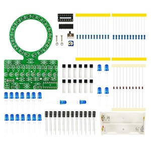 OKYN-G6210 CD4017 Ring Shaped Gradient LED Flowing Lamp DIY Electronic <b>Kit</b> Fun <b>Welding</b> for Student - Product Image 2