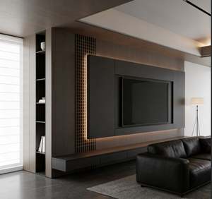 Soporte de TV de Madera para Televisor de 55 Pulgadas con Estantes de Almacenamiento Giratorios, Muebles para Sala de Estar, Dormitorio y Cine en Casa - Product Image 5