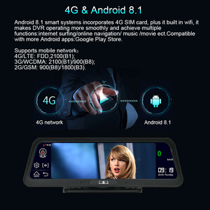 10 인치 안드로이드 8.1 자동차 백미러 자동 레코더 대시보드 <span class=keywords><strong>DVR</strong></span> 4G GPS WiFi 대시 카메라 FHD BT 2GB + 32GB ADAS 듀얼 렌즈 - Product Image 6