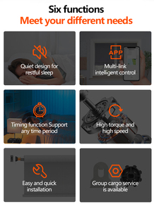 Tuya Control inteligente inalámbrico Motores tubulares Límite electrónico Cortina vertical para sala de estar Interior Balcón Dormitorio Uso de oficina - Product Image 5