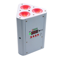 Projecteur de scène LED 3x18W RGBWA UV 6-en-1 DMX512 pour KTV, mariage, discothèque, bar, personnalisable en fer, avec batterie et télécommande sans fil