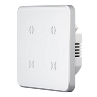 Interrupteur de rideau tactile Tuya ZigBee 1 2 gangs de haute qualité avec produits de maison intelligente aux normes européennes neutres avec panneau en verre trempé