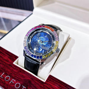 Reloj mecánico automático con diamantes de Color cielo estrellado para hombre, reloj de moda luminoso resistente al agua para hombre - Product Image 3