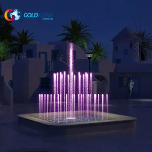 Manufacturer 1.4x1.4m Portable Integrated Music Dancing Fountain with Solenoid Valve without Sound System