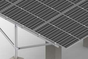 Support de montage de panneau solaire anodisé GT, configuration en ligne à <span class=keywords><strong>double</strong></span> renfort pour carports sur <span class=keywords><strong>toit</strong></span>, 55 m/s - Product Image 4