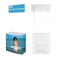 Stand de promotion pliable en PP, impression personnalisée, comptoir de vente pop-up, stand portable pour salon professionnel, exposition commerciale