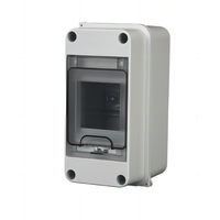 Caja de Distribución Eléctrica Impermeable para Exteriores IP65 de Plástico ABS, Panel de Interruptores MCB, Caja de Distribución Montada en Pared HT 2/3/5/8/12/15/18/24 Vías
