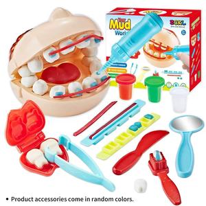Cross-border Explosions Small Dentists Plasticine Color Mud Teeth Making Teeth <b>Toy</b> <b>Set</b> <b>Tools</b> Children's Educational <b>Toys</b> - Product Image 1