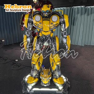 Vente en gros usine Grande statue en résine <span class=keywords><strong>Marvel</strong></span> Bumble Bee avec éclairage LED, transformable, pour décoration de cinéma, centre commercial, parc à thème et magasin - Product Image 6